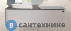 Тумба с раковиной Black&White U915.1400L Blum металлический ящик (1400x545x400)