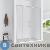 Дверь в нишу, раздвижная Loranto CS-AB04C-160 160x190, профиль хром, 6 мм прозрачное стекло, профиль хром