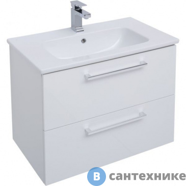 картинка Тумба под раковину Dreja GIO 80 белый глянец (77.0103W)