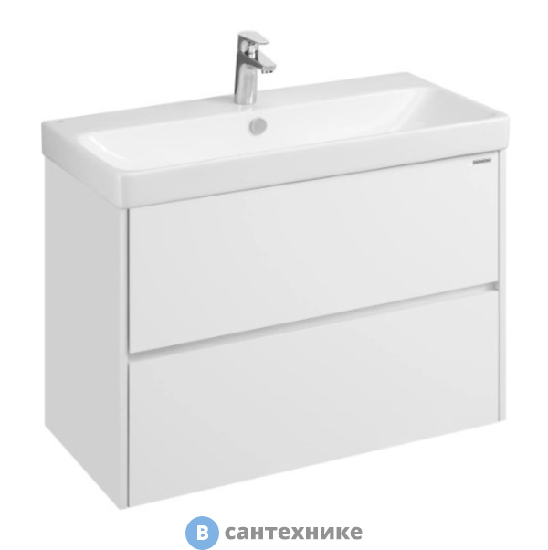 Тумба под раковину Акватон Сканди 90 1A251901SD010 белый матовый/белый глянец