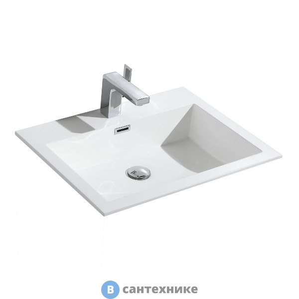 Раковина Vincea VCB-13600W из искусственного камня, белый