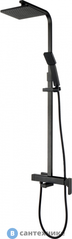 Душевая стойка Aquanet Gotic AF440-72-S-B, смес. с изливом., черн.мат (243327)
