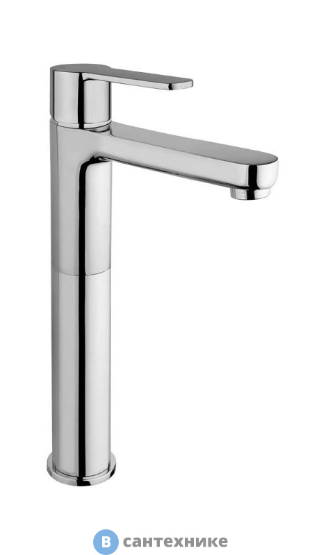 Смеситель Paini 92CR211LLBLFTSSRKM Arena для раковины высокий, ручка FLAT, с авт.д/к., хром