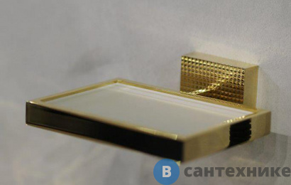 картинка Мыльница Cezares PRIZMA-SODD-03/24 подвесная, стекло матовое, золото