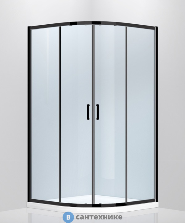 Душевой уголок ABBER Schwarzer Diamant AG01090B без поддона