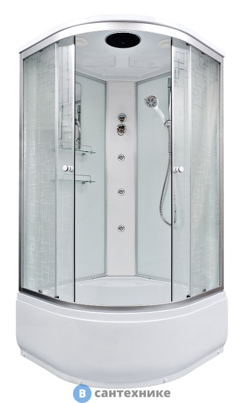 Душевая кабина Deto ЕМ4510 с гидромассажем (1000*1000*2200)