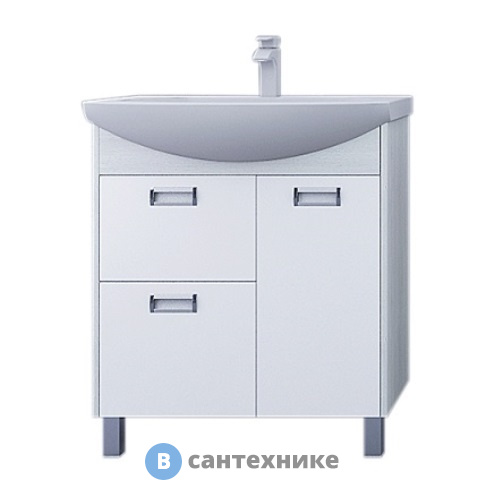 Тумба под раковину Акватон БЕККА 70 (белый/дуб сомерсет) (1A208701BAC20)