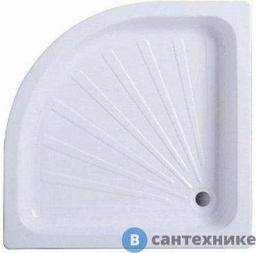 картинка Душевой поддон Cerutti R100 (100*100*12) полукруглый, без сифона