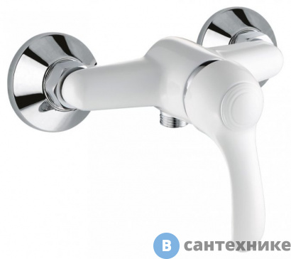 картинка Смеситель Cezares LIRA-C-DM-BLC для душа, белый