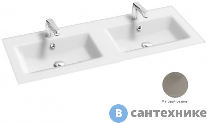 картинка Раковина-столешница Jacob Delafon Sherwood EB1831RU-DE5 стеклянная, матовый базальт, 120 см