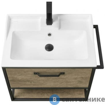 картинка Тумба с раковиной Акватон Лофт Фабрик 65 Дуб Кантри/раковина Фабиа 65 (1A2423K0LTDY0)
