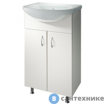 картинка Тумба под раковину Какса-а ЭКО 50 (АКВА-50) 2 двери съемная полка (под ум. Уют-50)