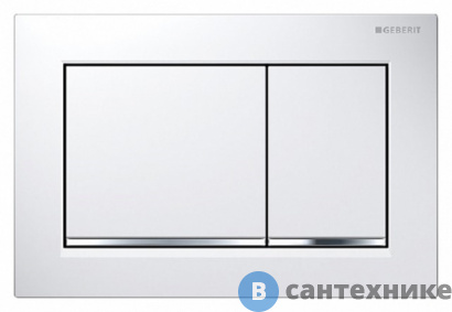 картинка Клавиша смыва Geberit OMEGA30 115.080.KJ.1 (бел, хром глянц)
