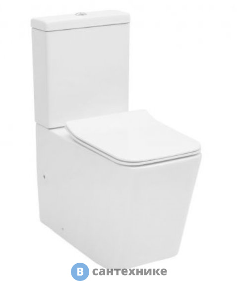 Чаша Aquanet TAVR-C1 с сидением Soft Close -SLIMSEAT для унитаза напольного с Rimless (203346)