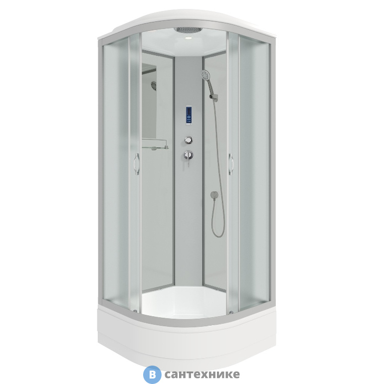 Душевая кабина Niagara NG-3301-14P (900х900х2150) средний поддон, стекло матовое