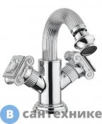 Смеситель Cezares OLIMP-BS2-01-Sw на биде с донным клапаном, хром, ручки swarowski