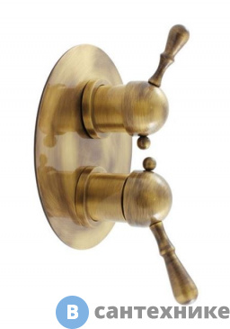 картинка Смеситель Slezak RAV LABE L086SM для душа скрытого монтажа с керам. переключателем, бронза