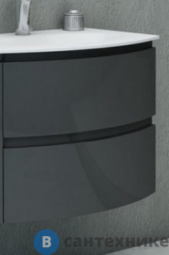 картинка Тумба под раковину Cezares VAGUE 44221 с двумя выдвижными ящиками Antacite (69x52x55)