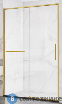 картинка Душевая дверь Vincea Slim Soft VDS-1SS120CLG, 1200, брашированное золото, стекло прозрачное