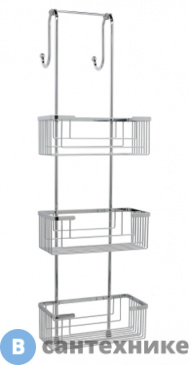 картинка Комплект из держателей и 3-х навесных полок WasserKRAFT K-71133 металл, нержавеющая сталь AISI 304, хромоникелевое покрытие