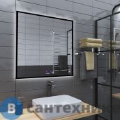 Зеркало Grossman PRAGMA-норма BLACK (800*800*45) LED с сенсорным выключателем и подогревом (1880802)