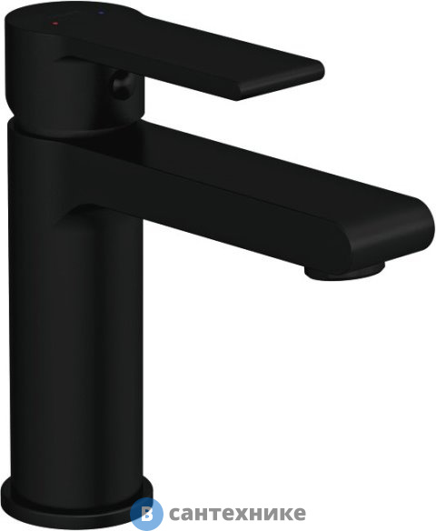 Смеситель Cersanit BRASKO black 63107 для раковины, однорычажный чёрный