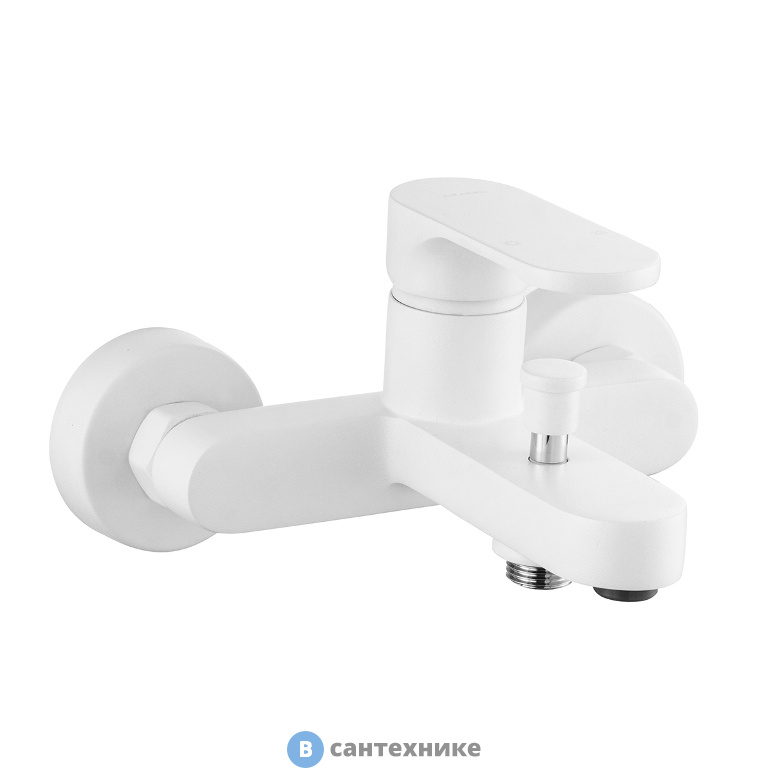 Смеситель AZARIO VIANO AZ-158305026 для ванны с коротким изливом, белый матовый
