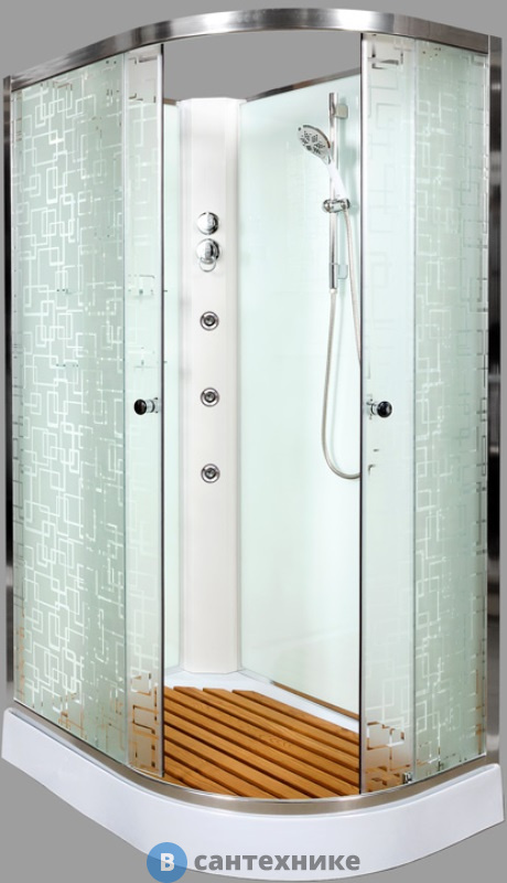 Душевая кабина Deto ЕМ1511 L N с гидромассажем (1100*800*2200)