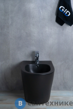 картинка Биде напольное GID-ceramic BDN-30BM чёрный матовый