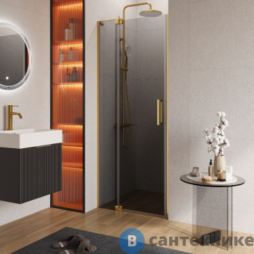 картинка Душевая дверь CEZARES SLIDER-B-1-80/90-GRIGIO-BORO