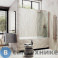 картинка Шторка для ванны поворотная на монопетле MaybahGlass 1400*800 Стекло 6 мм Бесцветное (MGV-600-2)