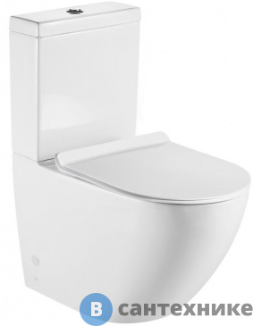 картинка Чаша без бачка BelBagno AMANDA BB051CPR безободкового, P-trap, без сиденья (385х620х845)