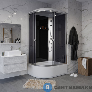 картинка Душевая кабина Niagara Eco E100/70/40R/TN (100х70х215) высокий поддон (40 см), стекло тонированное