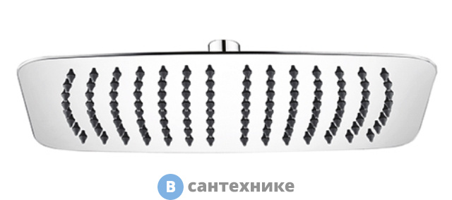 Верхняя душевая насадка WasserKRAFT A069 нержавеющая сталь, хромоникелевое покрытие