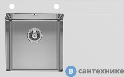 картинка Кухонная мойка IMENZA Charisma 1B 1D (86X53) белая левая (IV1011500E)