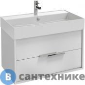 Тумба под раковину Jacob Delafon VIVIENNE EB1667-J5-J5 80 см, корпус белый блестящий, фасад белый блестящий