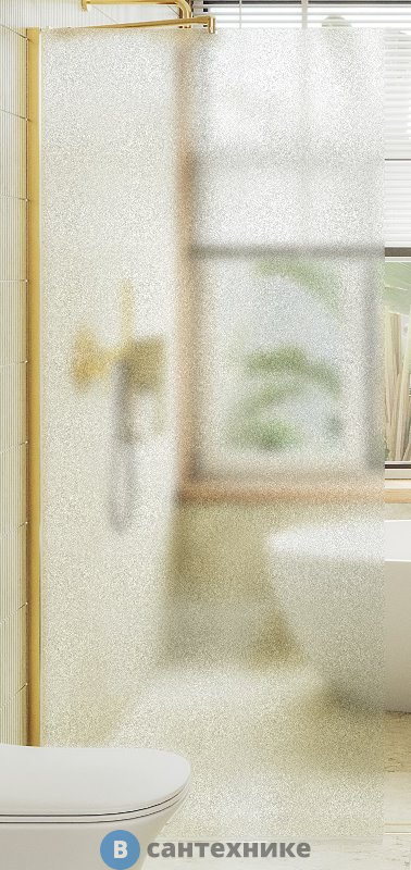 Душевая перегородка в профиле MaybahGlass 1950*790 Стекло 8 мм Сатин (MGD-700-3ш)