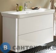 Тумба Burgbad Iveo подвесная с умывальником с 1 отв под смес. 1000х492х721 мм. 2 выдв ящика, сифон в компл. подсветка тумб F2833 белый глянц (SFEY100F2833G0169C0001*1)