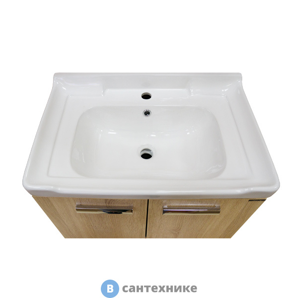 Тумба Comforty Рига-70 дуб сонома с раковиной COMFORTY 9335-70