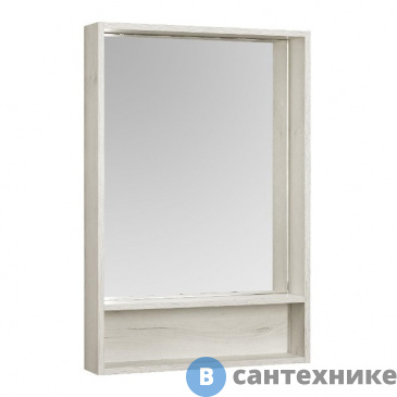 картинка Зеркало-шкаф Акватон Флай 60 Дуб КРАФТ бел. (1A237602FA860)