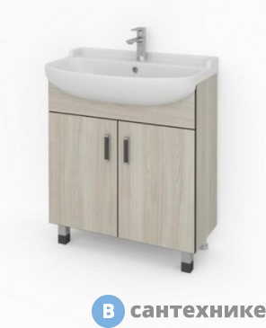 картинка Тумба под раковину Какса-а САНТАНА 70 напольная 2 двери (под ум. АМУР-70) /004568/