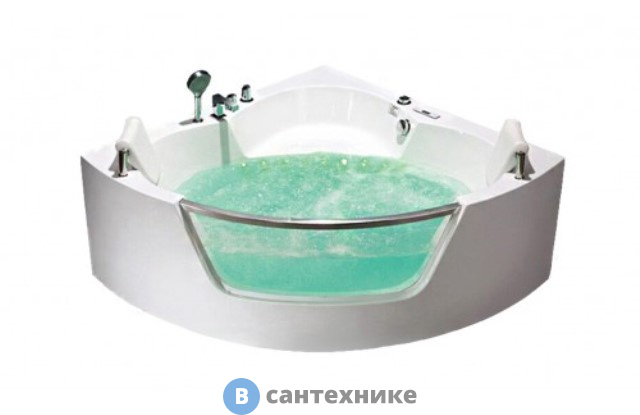 Акриловая ванна Frank F165 угловая, гидромассажная