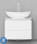 Тумба с раковиной Velvex Luna 60 подвесная белая (tpLUN.60-21.43)