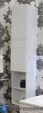 картинка Колонна Cezares BALI BACL140.601 с одной распашной дверцей и двумя открытыми полками, Bianco Laccato Opaco