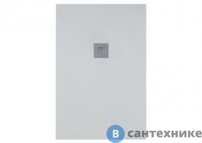 картинка Душевой поддон Aquanet Pleasure 1200х800х30мм, крышка из нерж, без сифона, белый камень (255437)