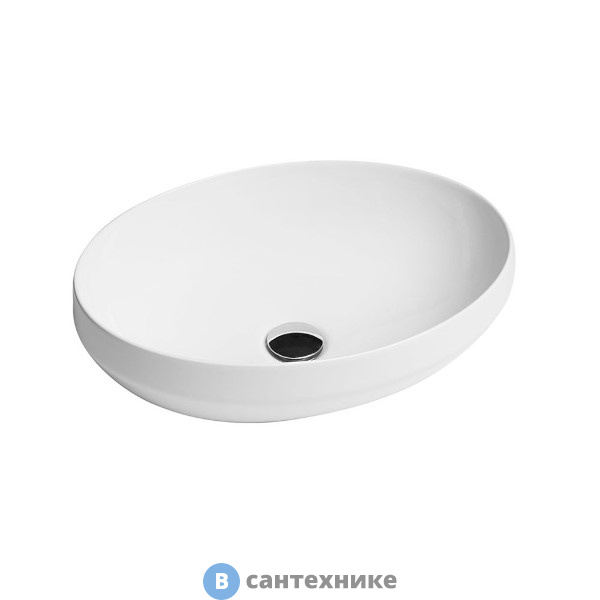 Раковина AXA Decus 8510012 накладная овальная 500х350х150 мм, White Matt