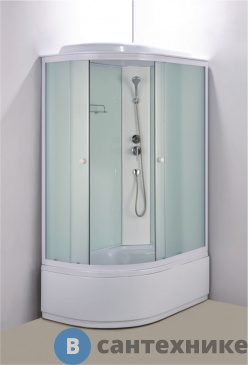 картинка Душевая кабина Loranto CS-887EDTM/W-120 1200x800x2150 поддон 40 см правая