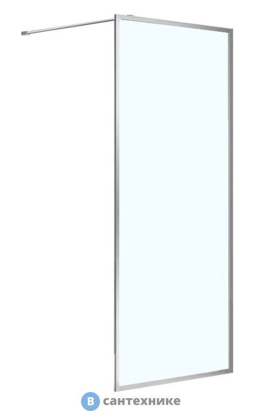 Душевая перегородка AZARIO RICHMOND AZ-NAG6310 Walk-in 900*2000 стекло прозр. 6 мм, профиль серебро (AZ-NAG6310 900)