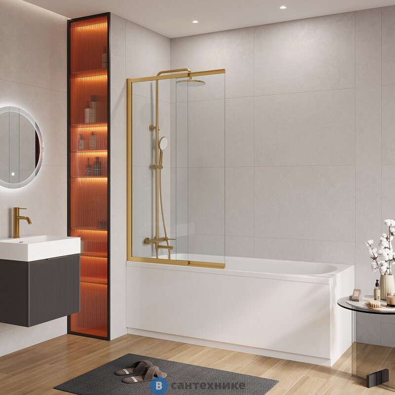 Душевая шторка CEZARES SLIDER-VF-11-90/150-C-BORO на ванну