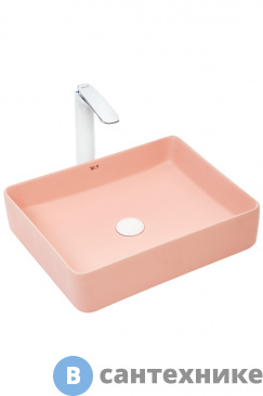 картинка Раковина WELTWASSER ELBACH 2178 MP накладная (матовая розовая) /510х405х110/